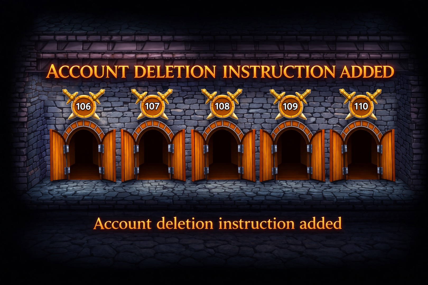 Account deletion instruction added